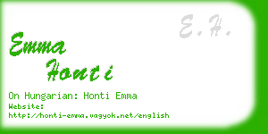 emma honti business card